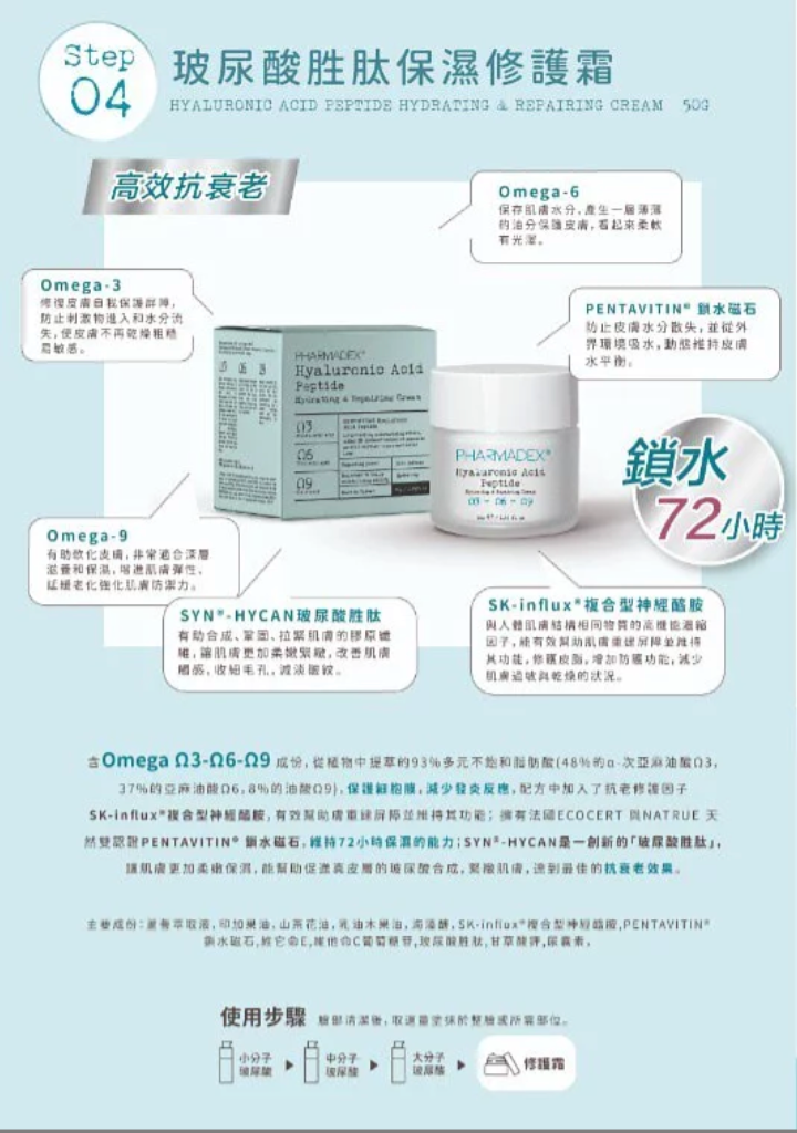 Pharmadex 玻尿酸胜肽保濕霜 50g