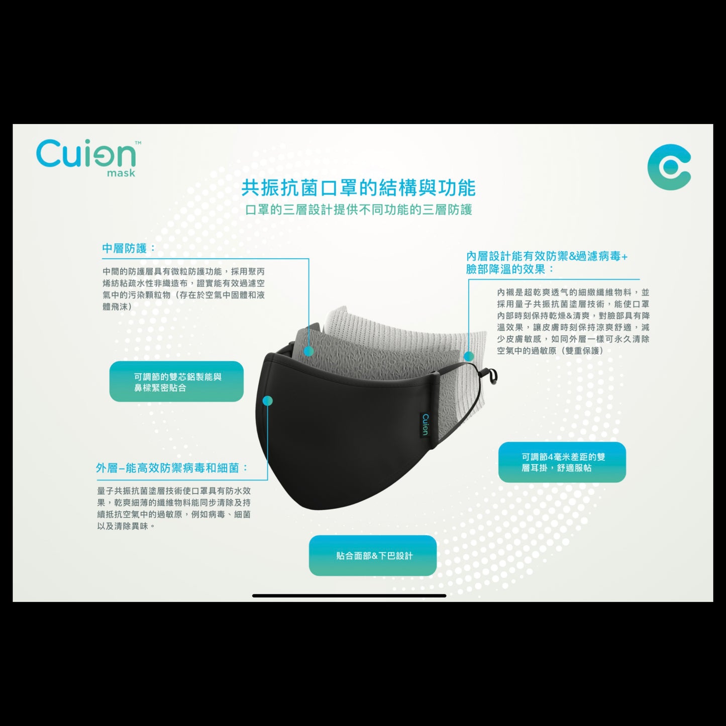 Cuion量子共振殺菌口罩
